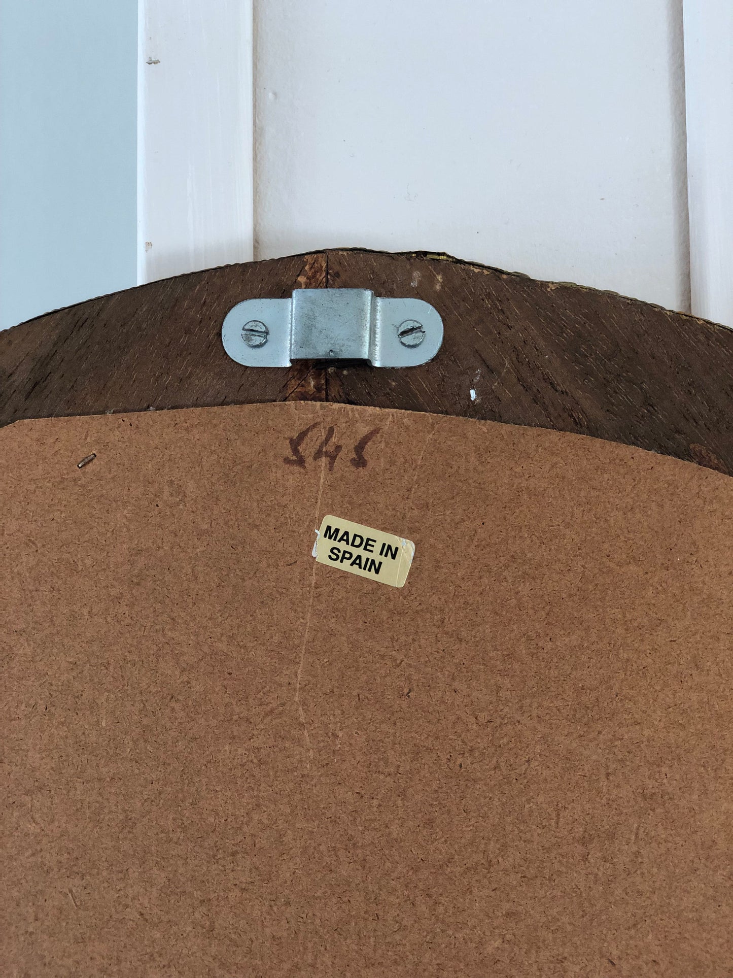 Vintage Venetian Oval Mirror Hollywood Regency in Gold Spain 1990s