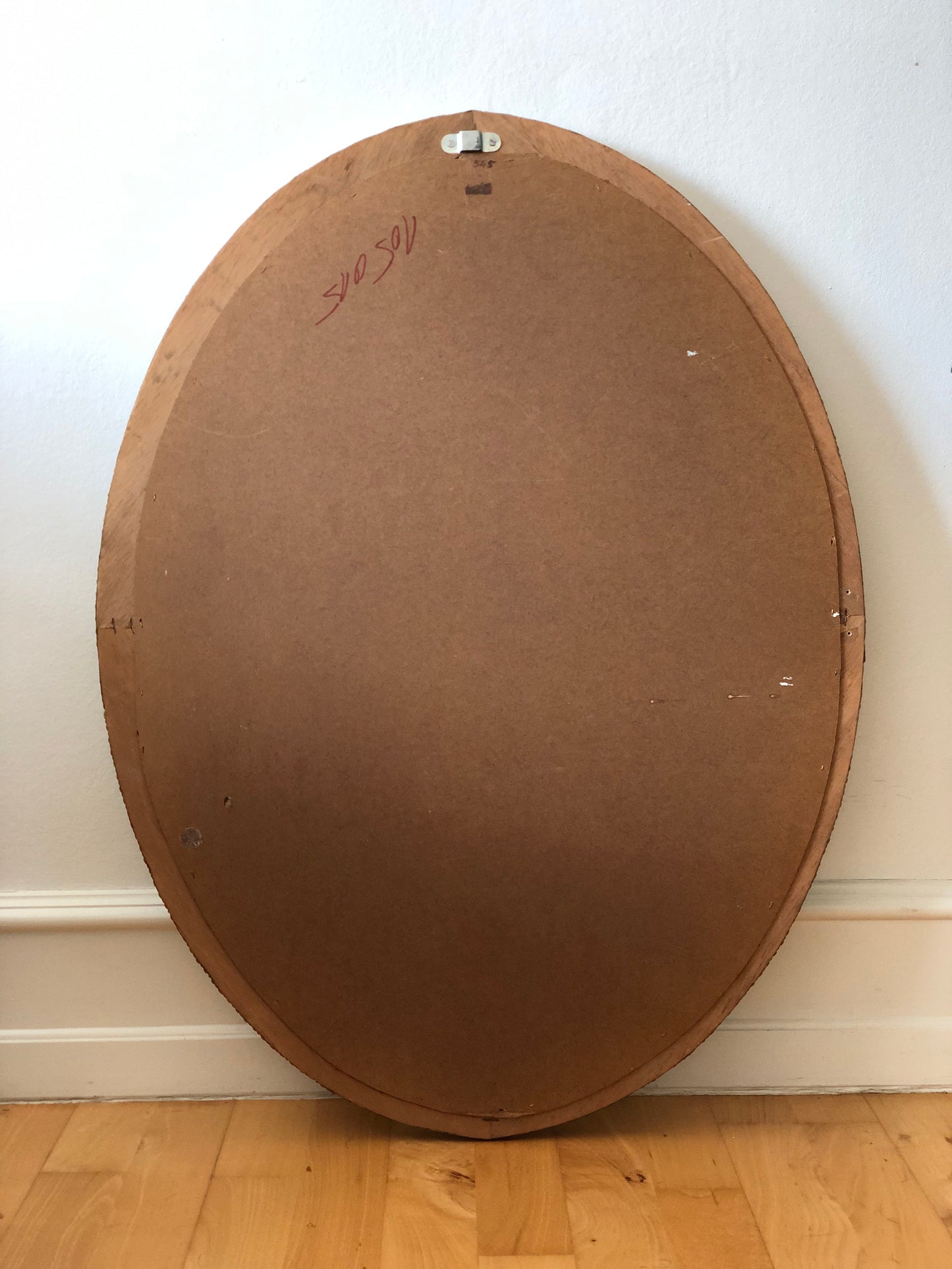 Vintage Venetian Oval Mirror Hollywood Regency in Gold Spain 1990s