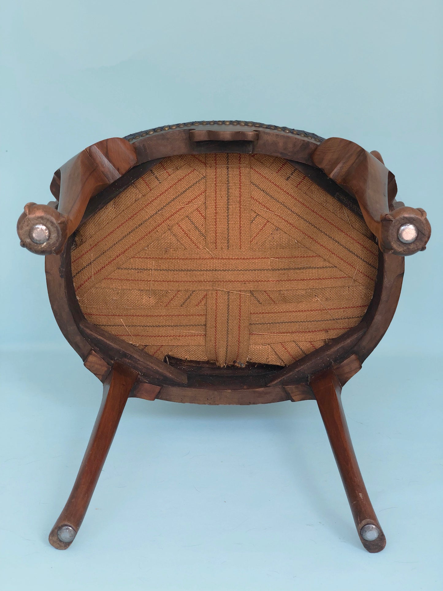 19th Century George IV English Burr Walnut Armchair “Shepherds Crooks” Made by Gillows of Lancaster and London