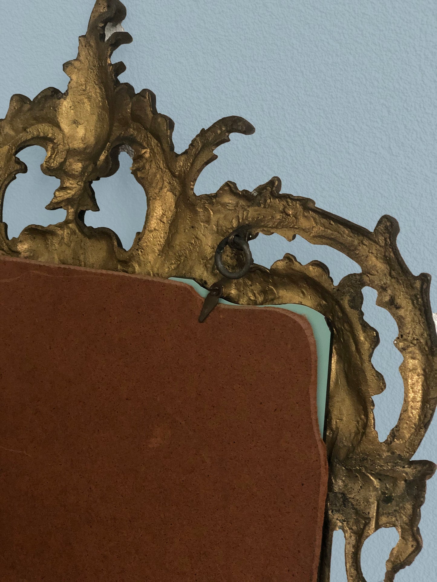 Art Nouveau Bronze Gilt Mirror