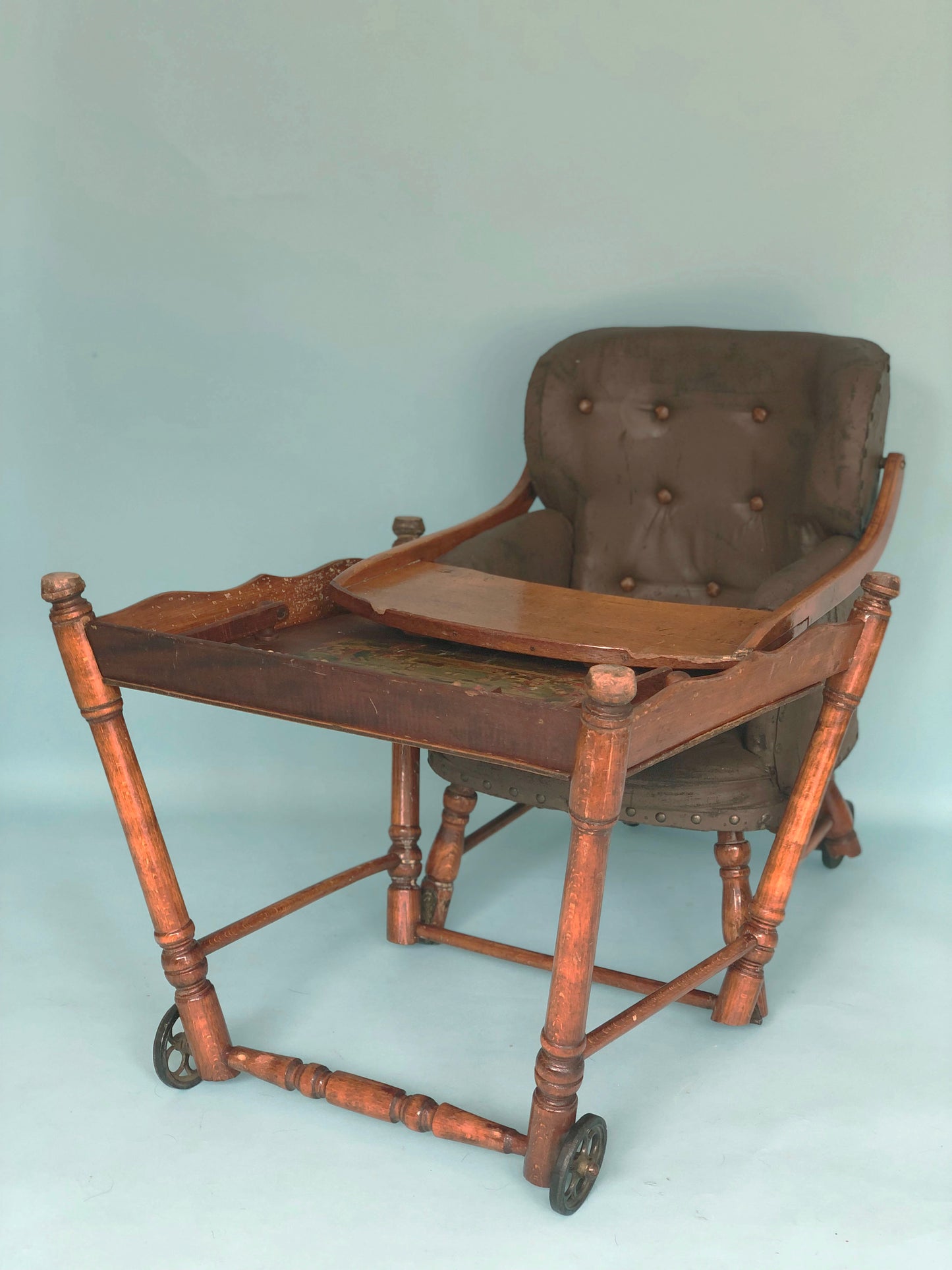 Reserved Antique High Chair Converts to Play Desk For Baby or Toddler