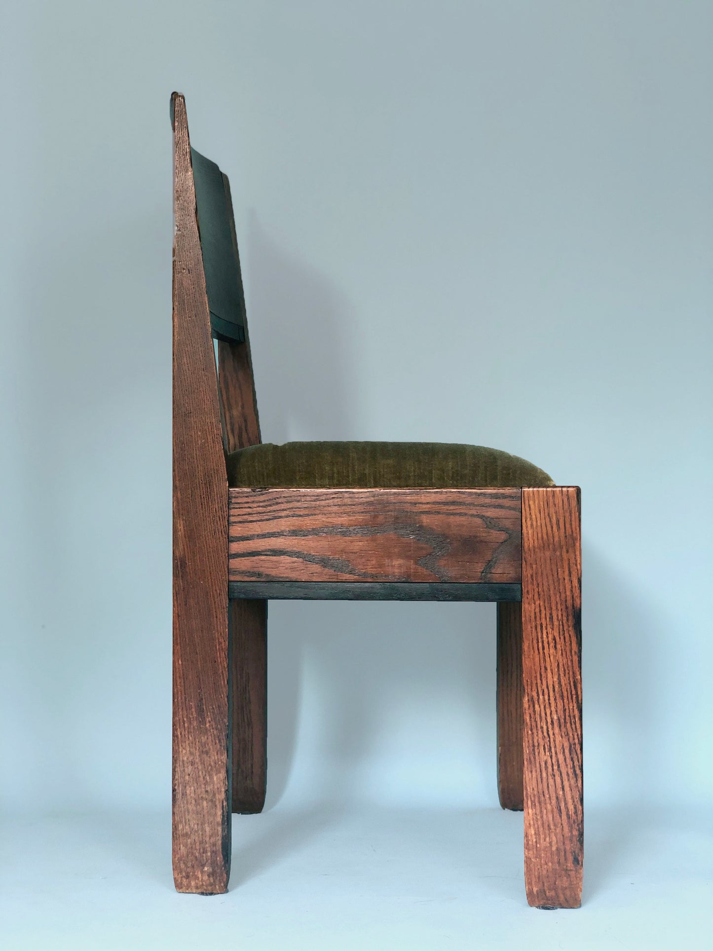 Art Deco Oak Dining Chairs By J.A. Muntendam For L.O.V. Oosterbeek 1920s. Set of 2