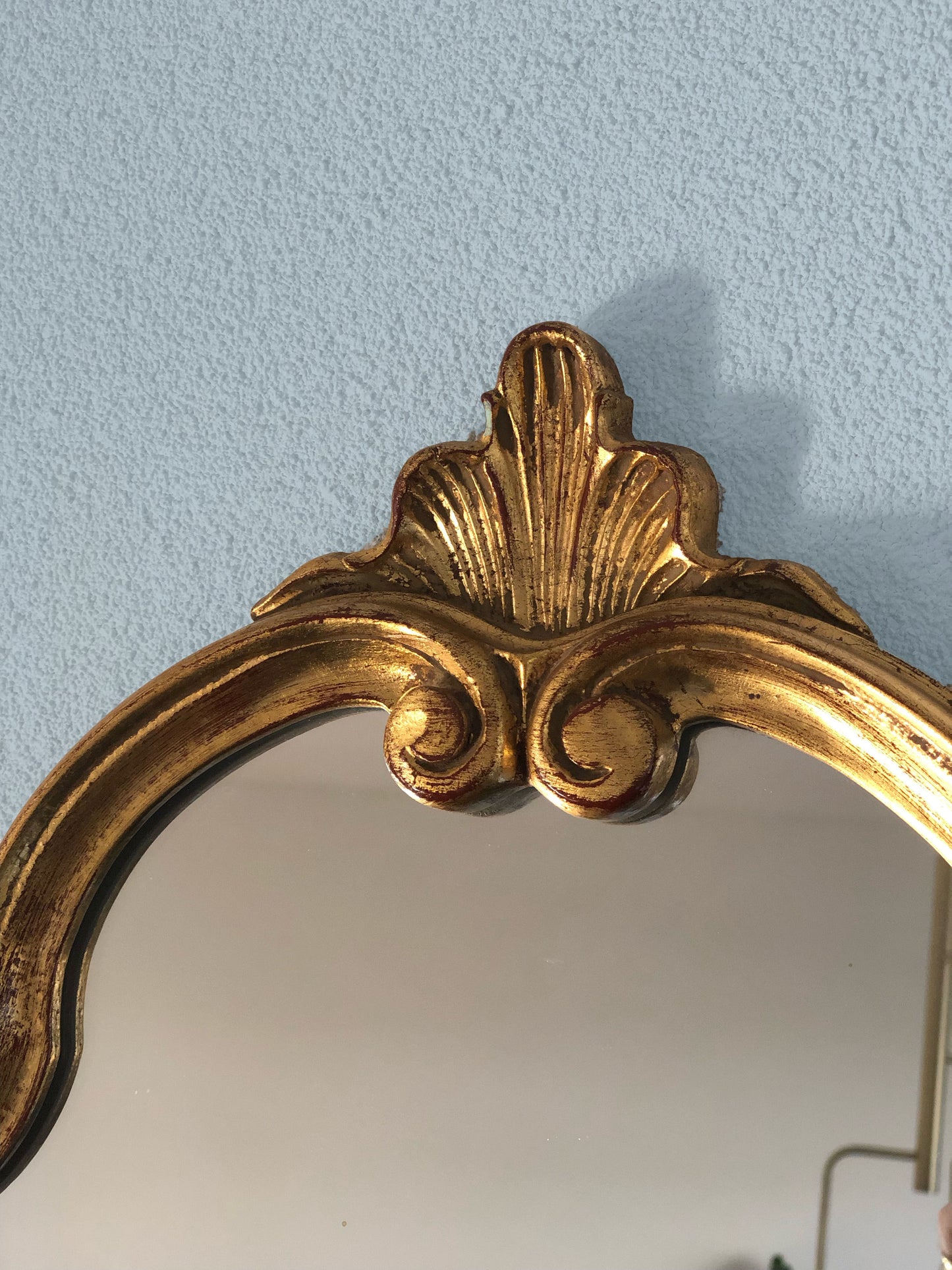 Reserved Deknudt Full Length Crested Giltwood Mirror 1970s