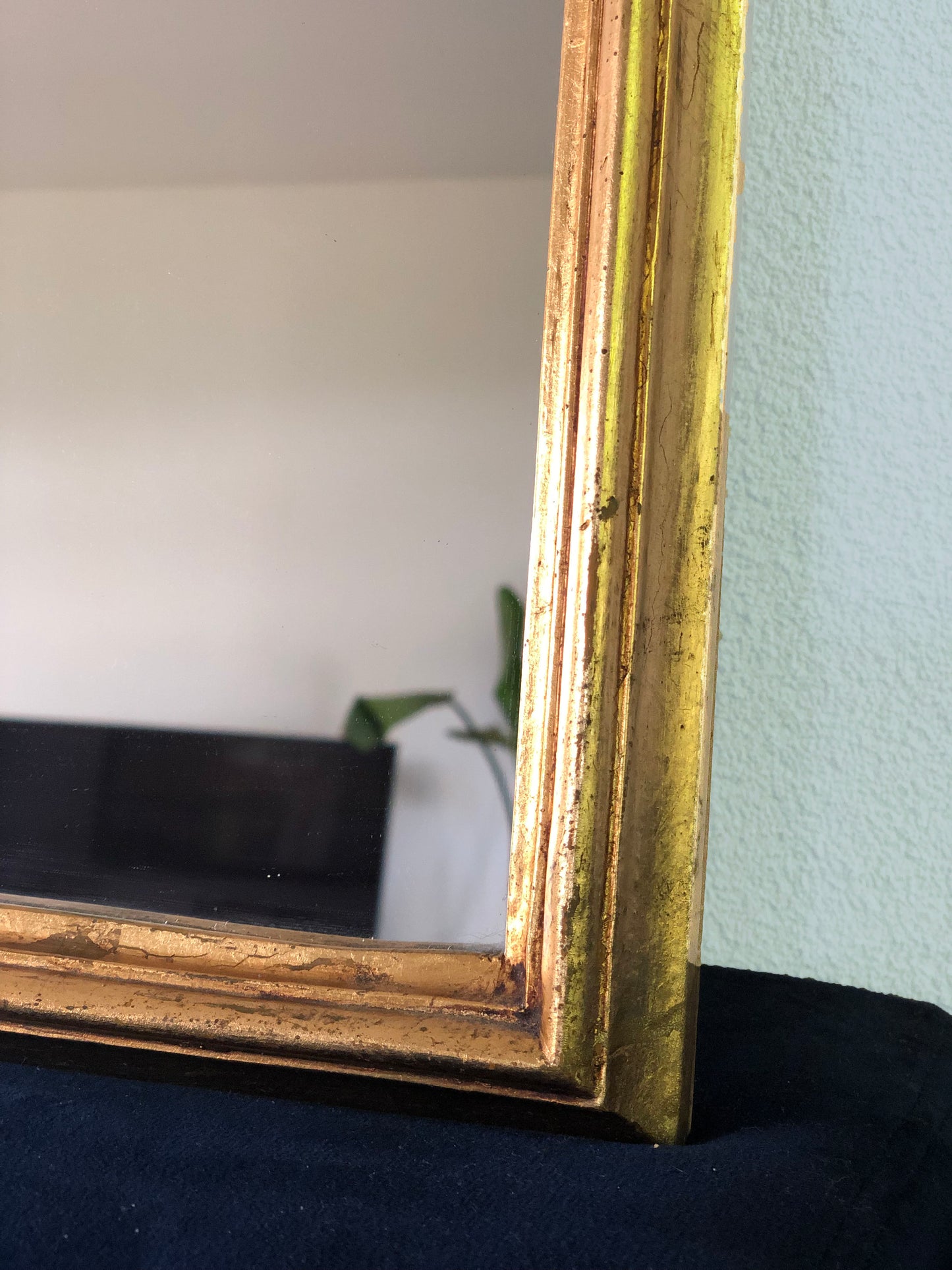 Deknudt Full Length Crested Giltwood Mirror 1970s