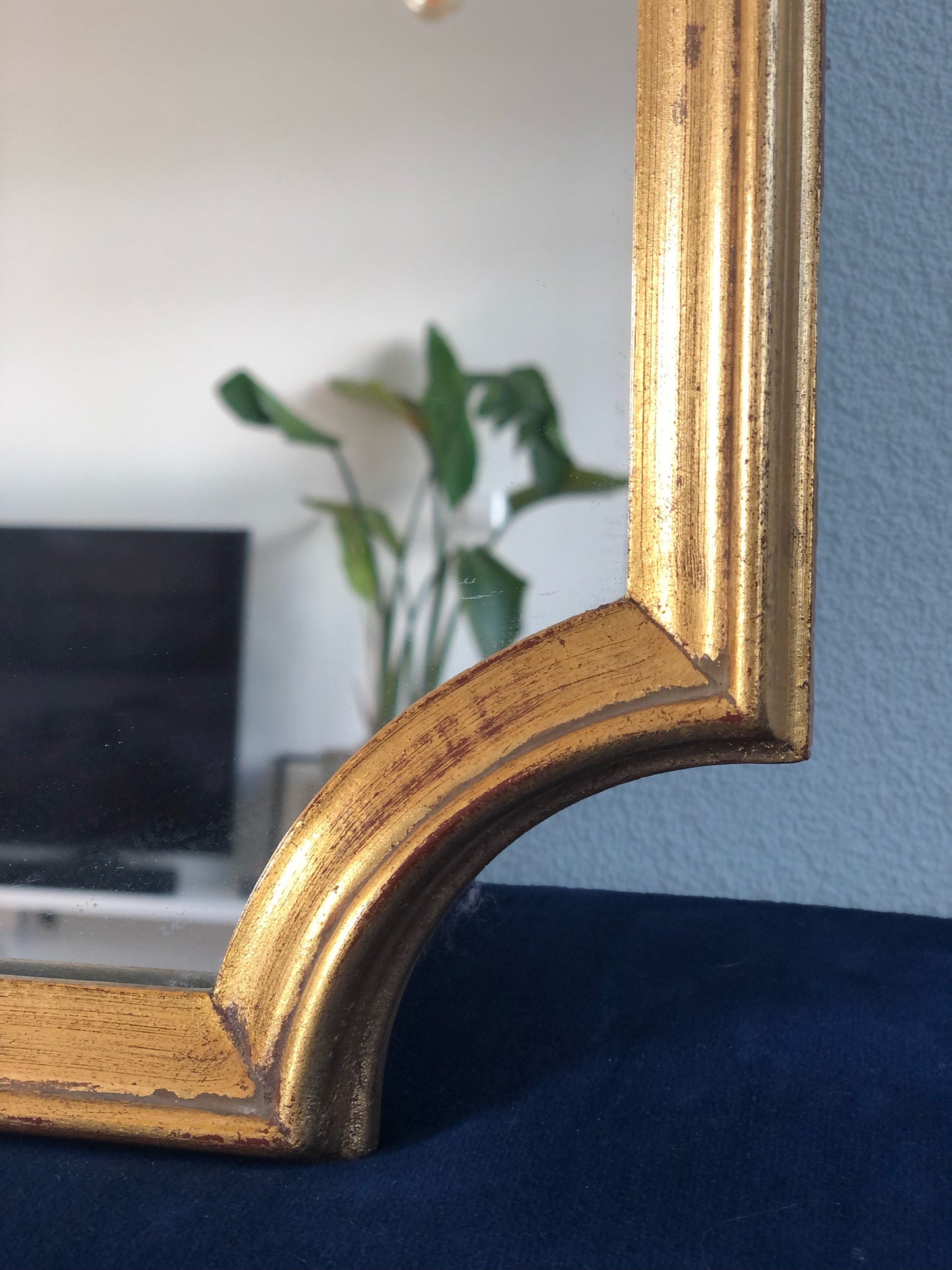 Reserved Deknudt Full Length Crested Giltwood Mirror 1970s