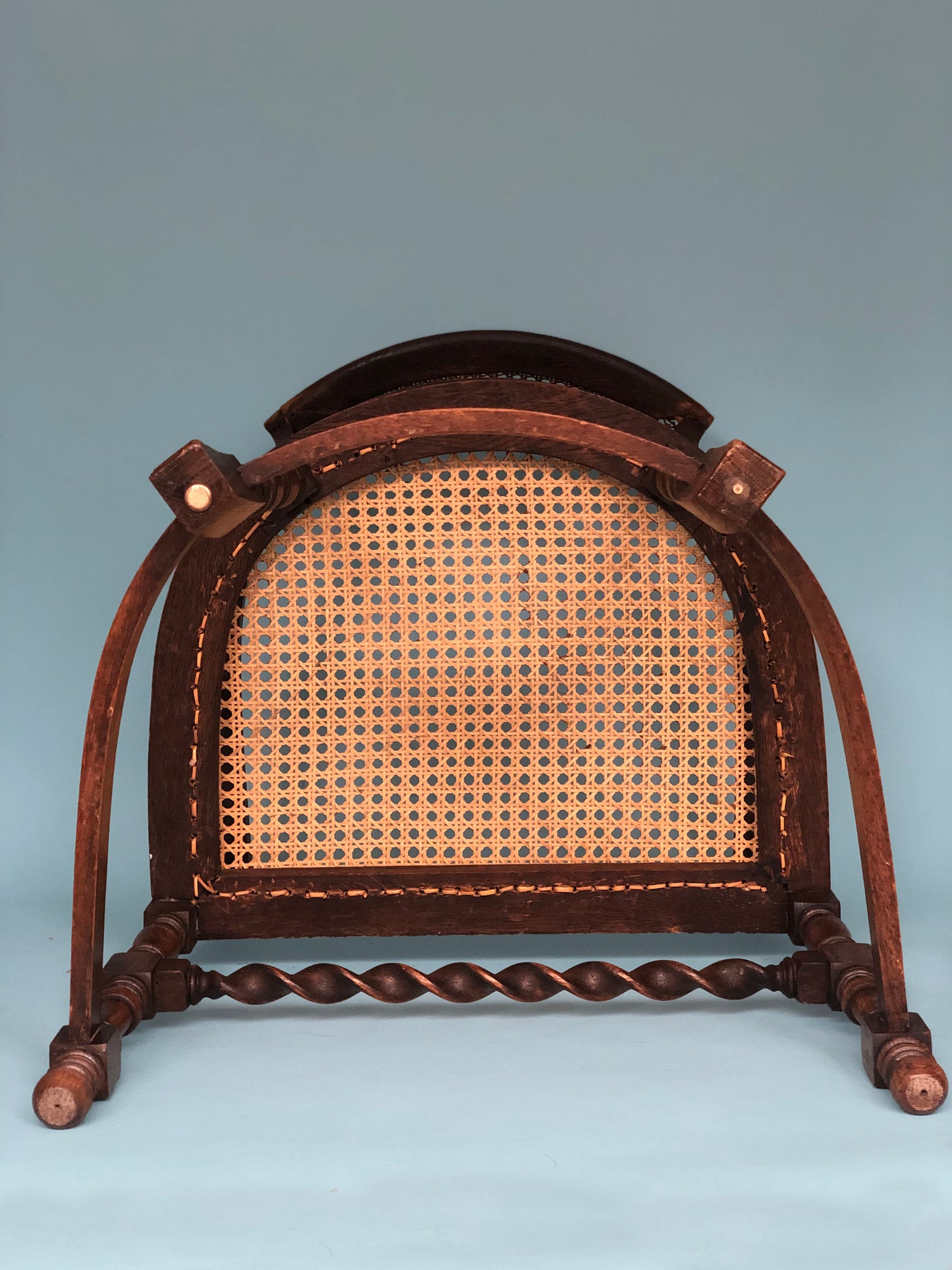Edwardian Barley Twist Corner Chair With Cane 19th Century