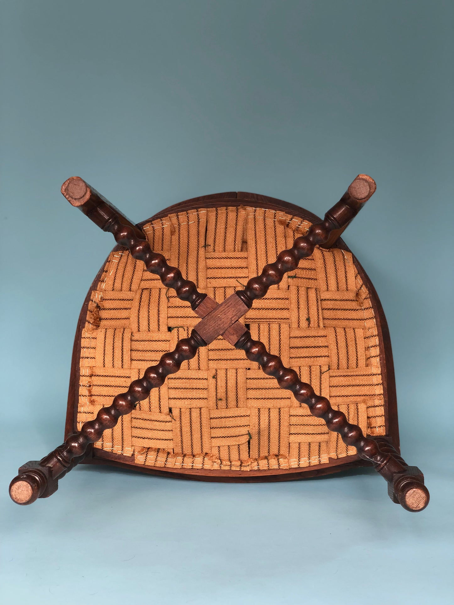 Edwardian Barley Twist Desk Chair With Leather 19th Century