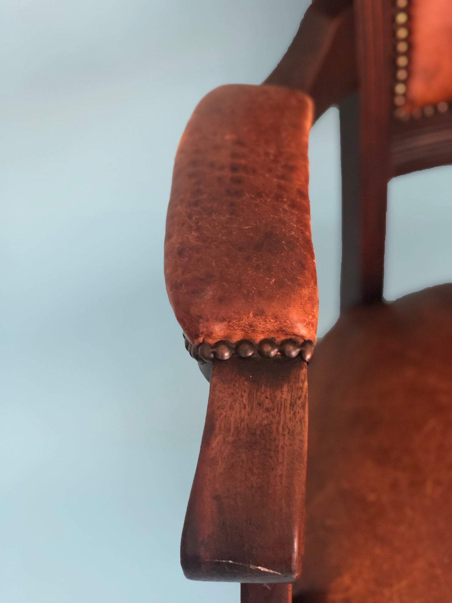Edwardian Swivel Office Desk Chair Mahogany 1920s
