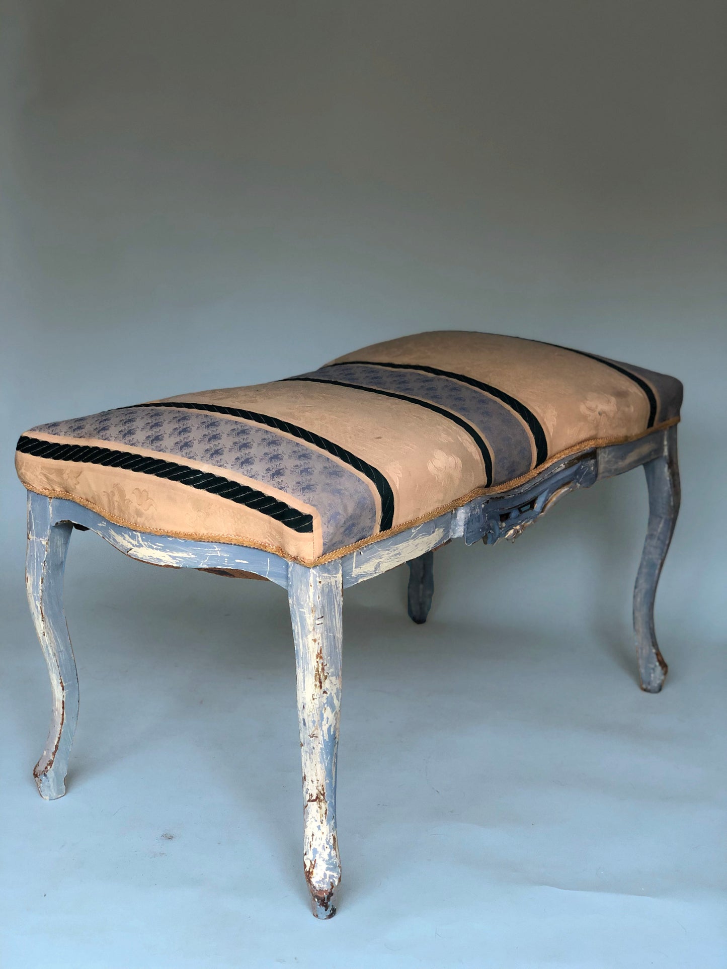 French Louis XV Style Carved Bench Late 19th century