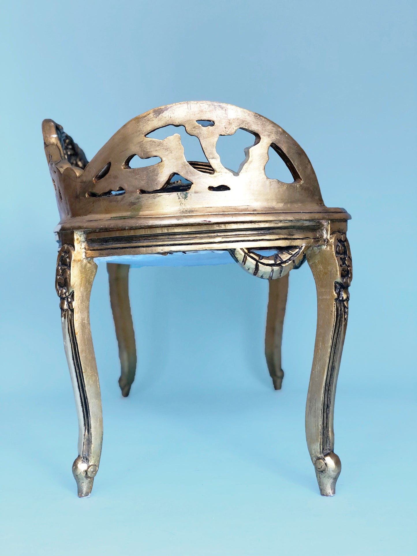 French Louis XV Style GiltWood Carved Bench