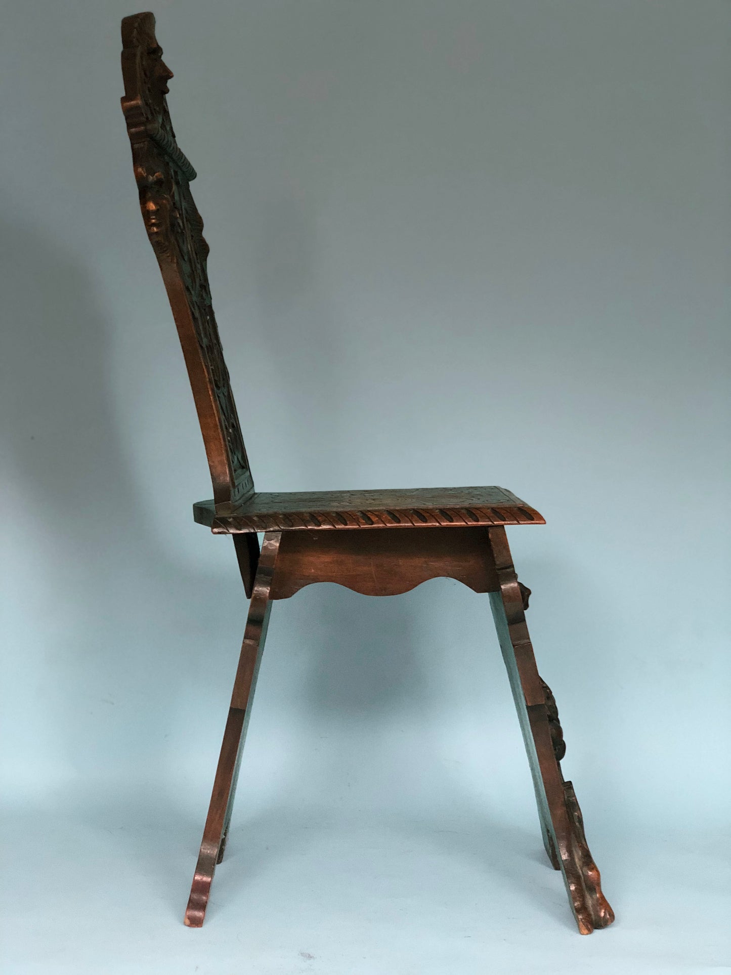 Italian Sgabello Chair Renaissance Style Late 19th Century