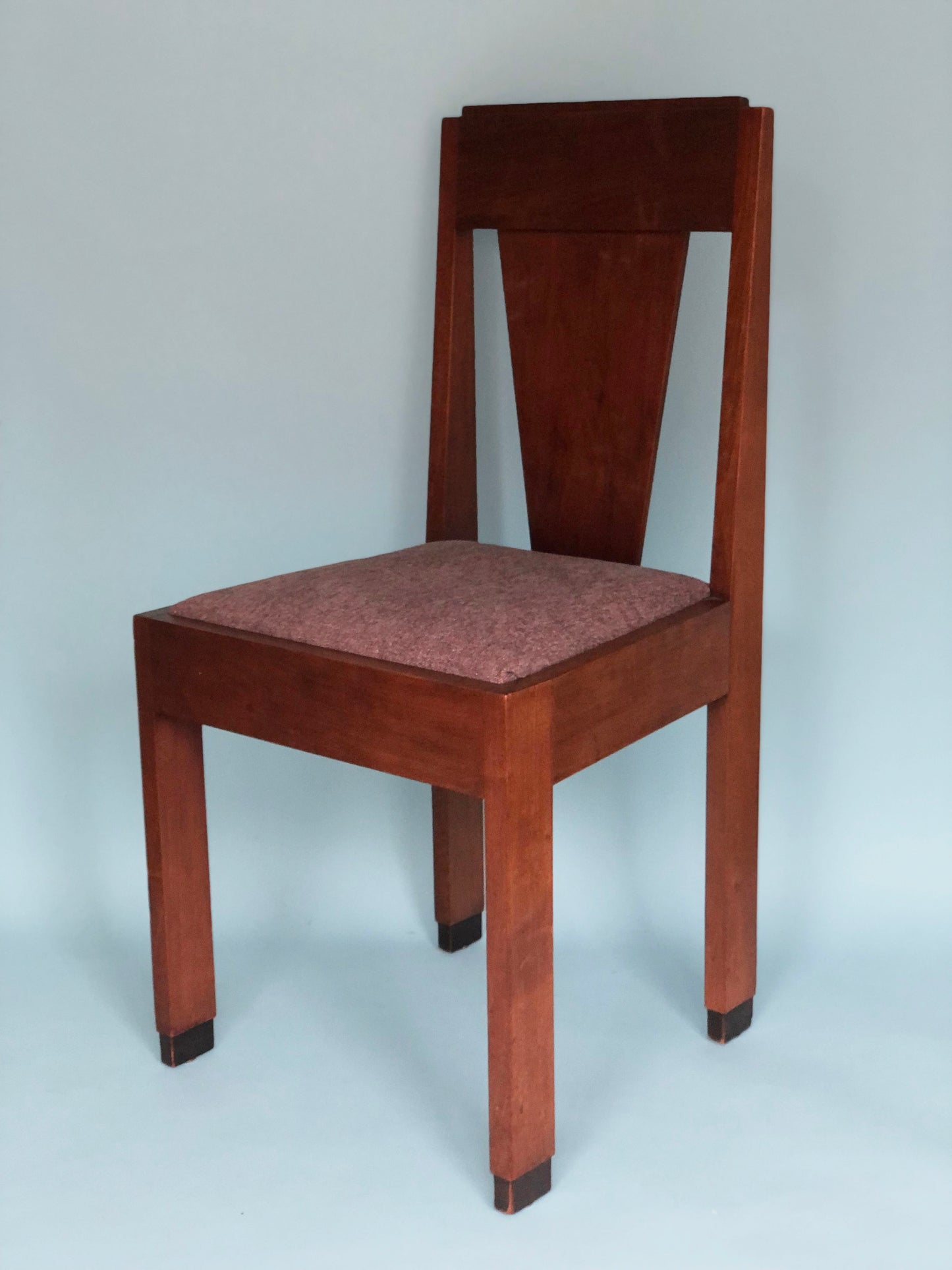 Mahogany Art Deco Haagse School Chairs by H. Wouda 1920s. Set of 2