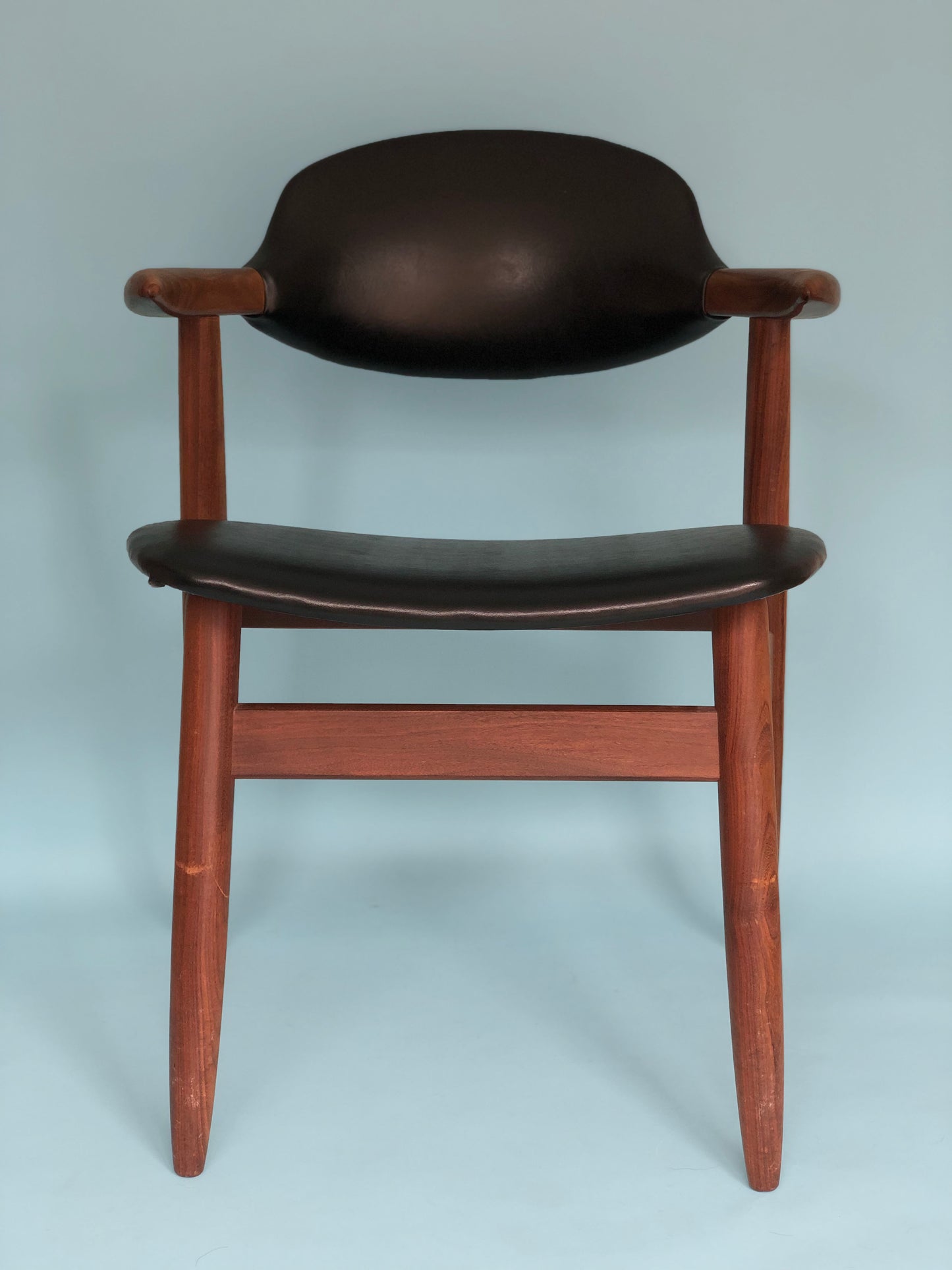 Mid Century Teak Cowhorn Chair Tijsseling 1960s