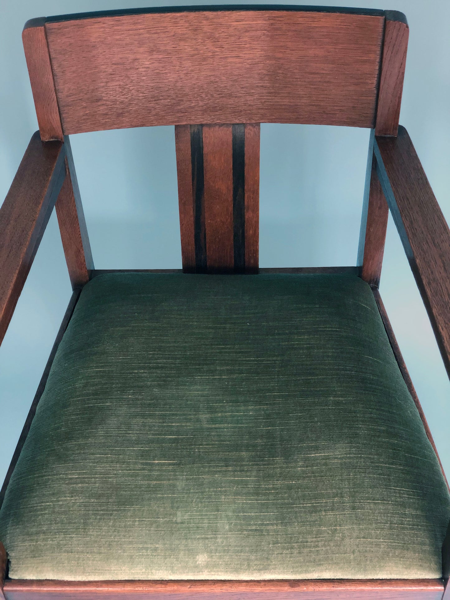Oak Art Deco Amsterdam School Armchair 1920s.