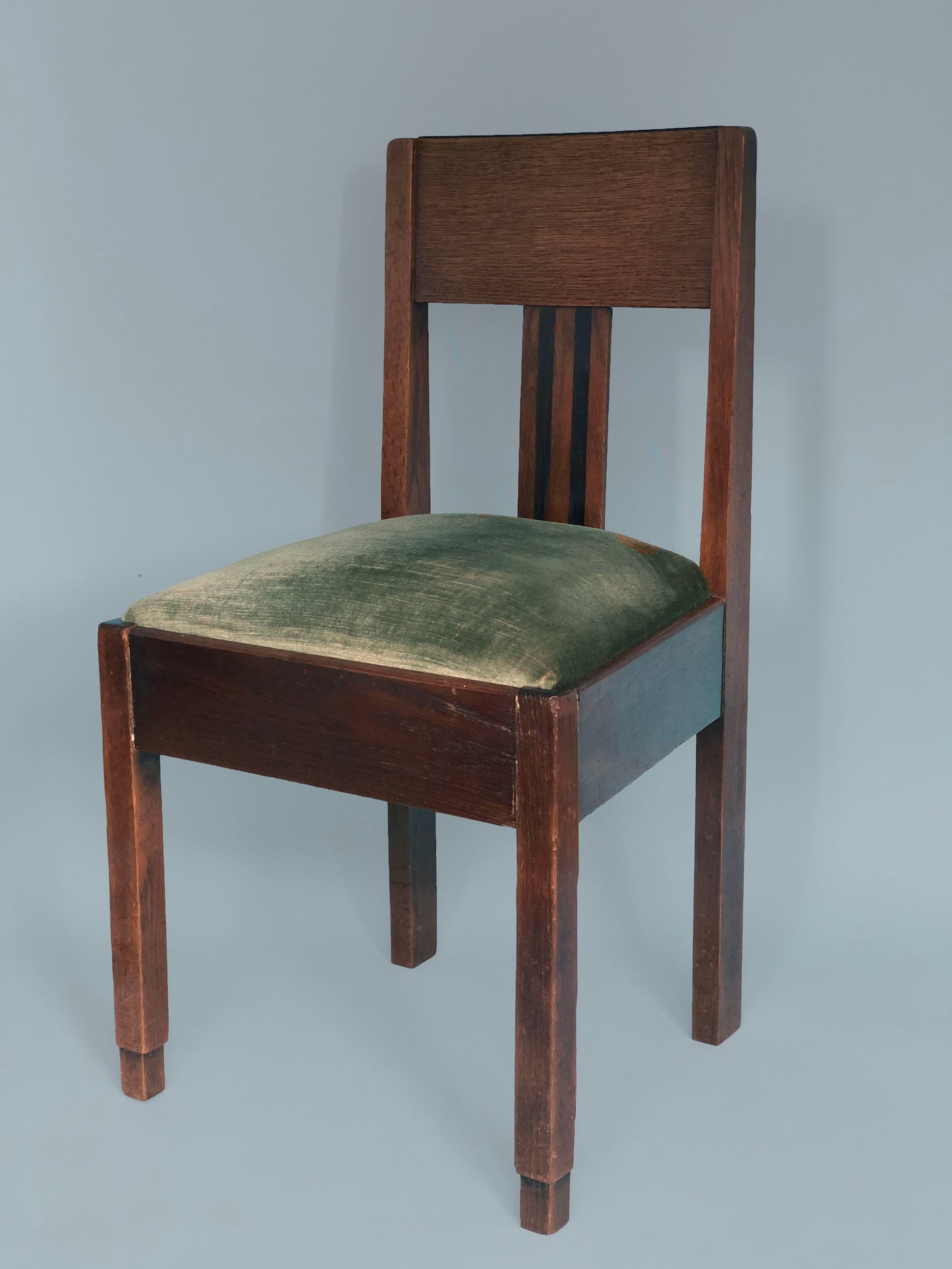 Oak Art Deco Amsterdam School Chairs 1920s. Set of 2