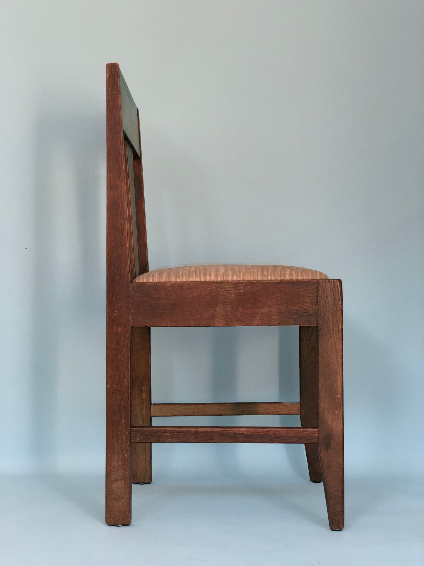 Oak Art Deco Amsterdam School Dining Chairs 1920s. Set of 4