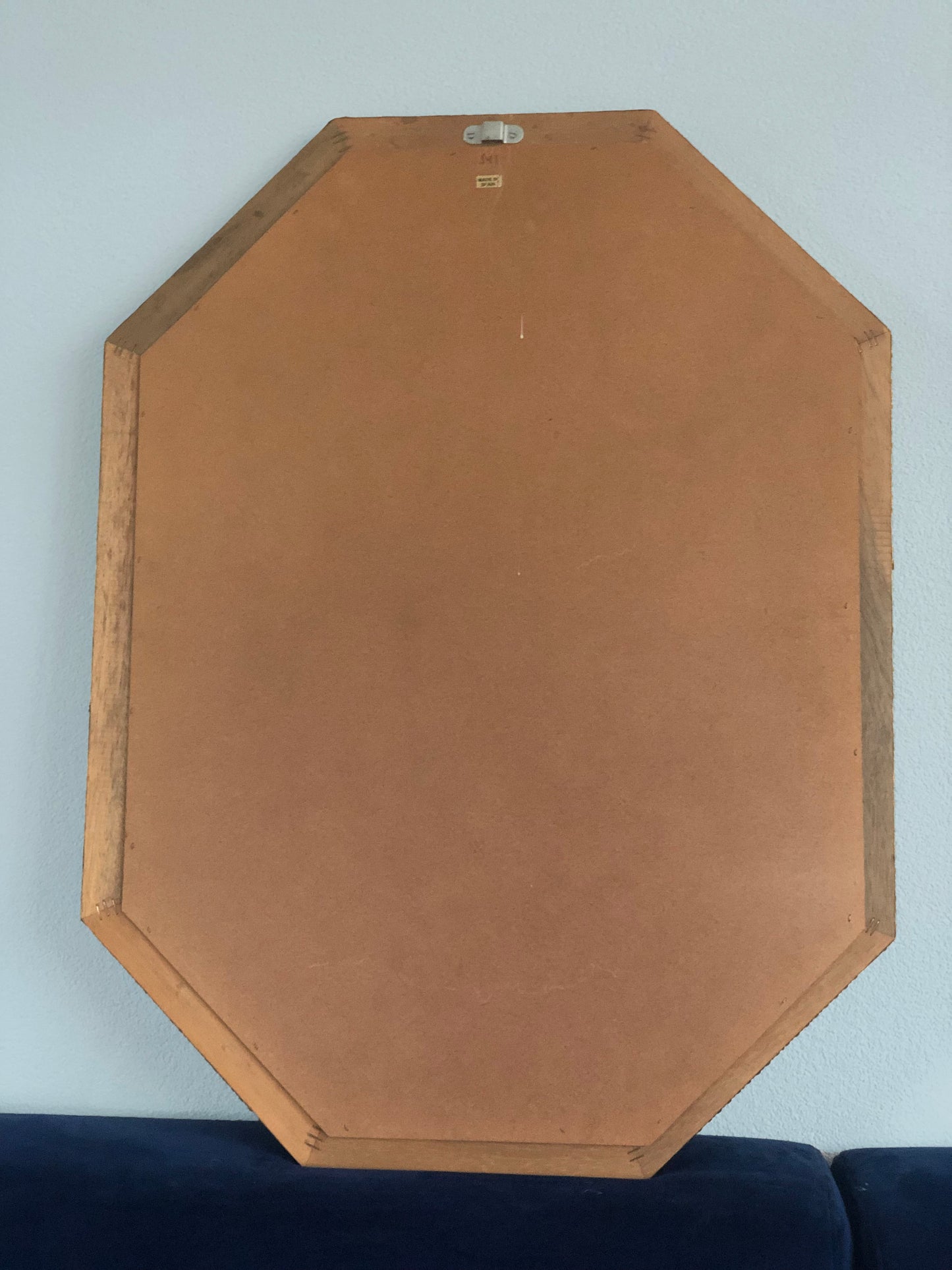 Octagonal Trapezium Mirror Hollywood Regency 1970s
