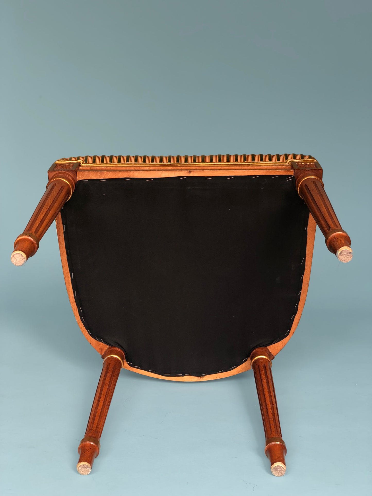 Set of 2 Beech Wood Gilded Chairs From 1950