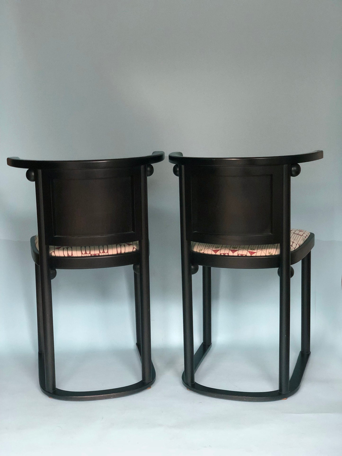 Reserved Set of 4 Josef Hoffmann Cabaret Fledermaus Dining Chairs For Wittmann Austria
