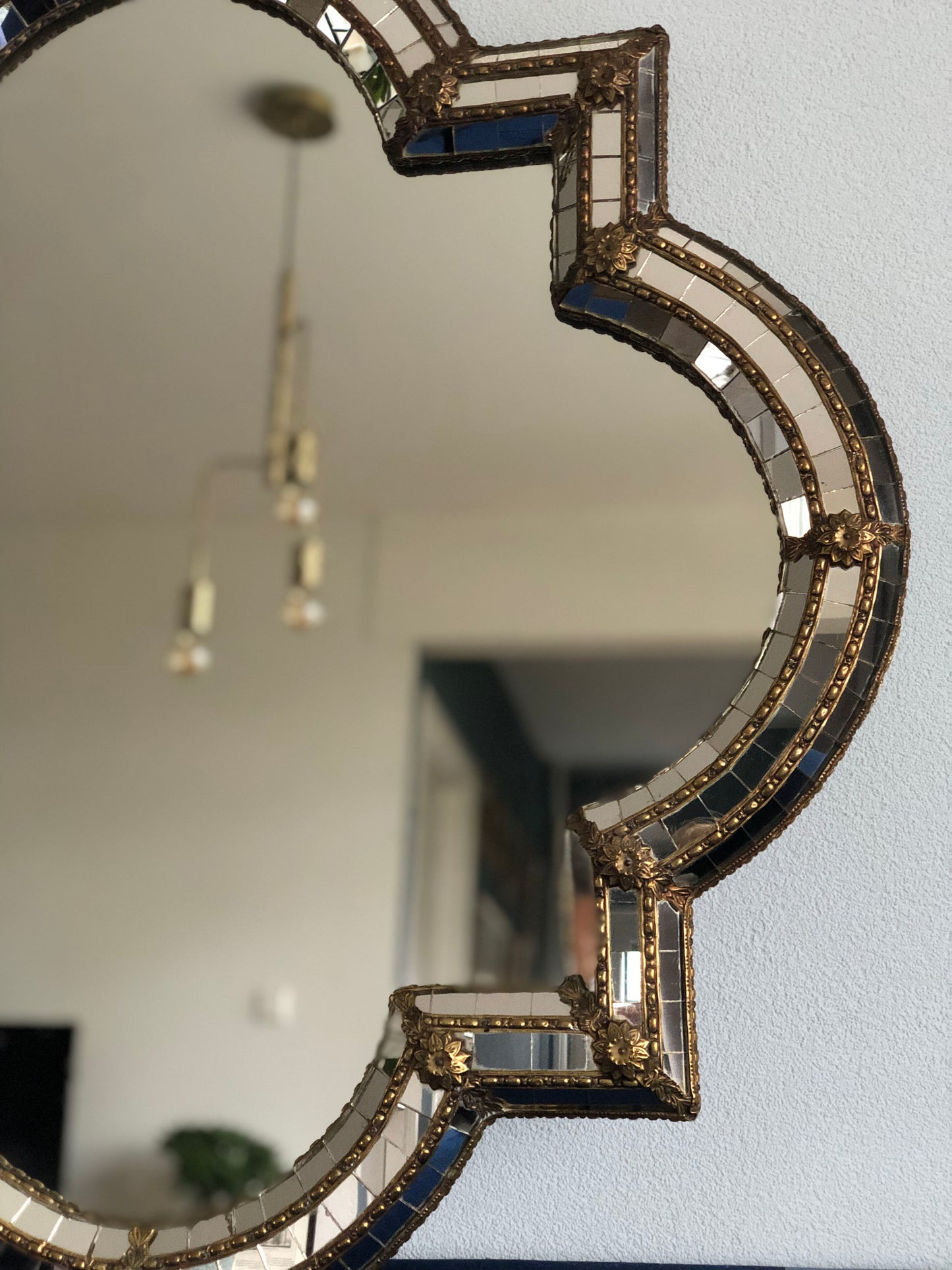 Spanish Venetian Mirror Hollywood Regency 1980s