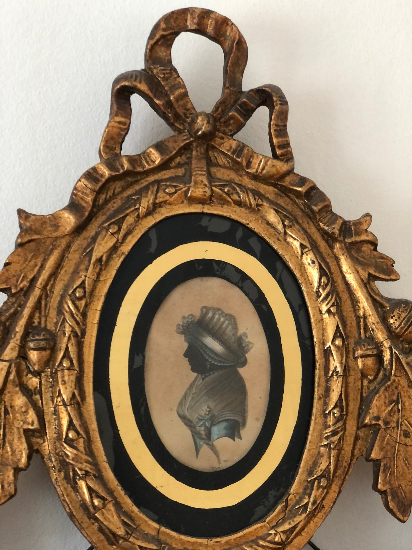 18th Century Dutch Giltwood Louis XVI Carved Mirror with Verre églomisé