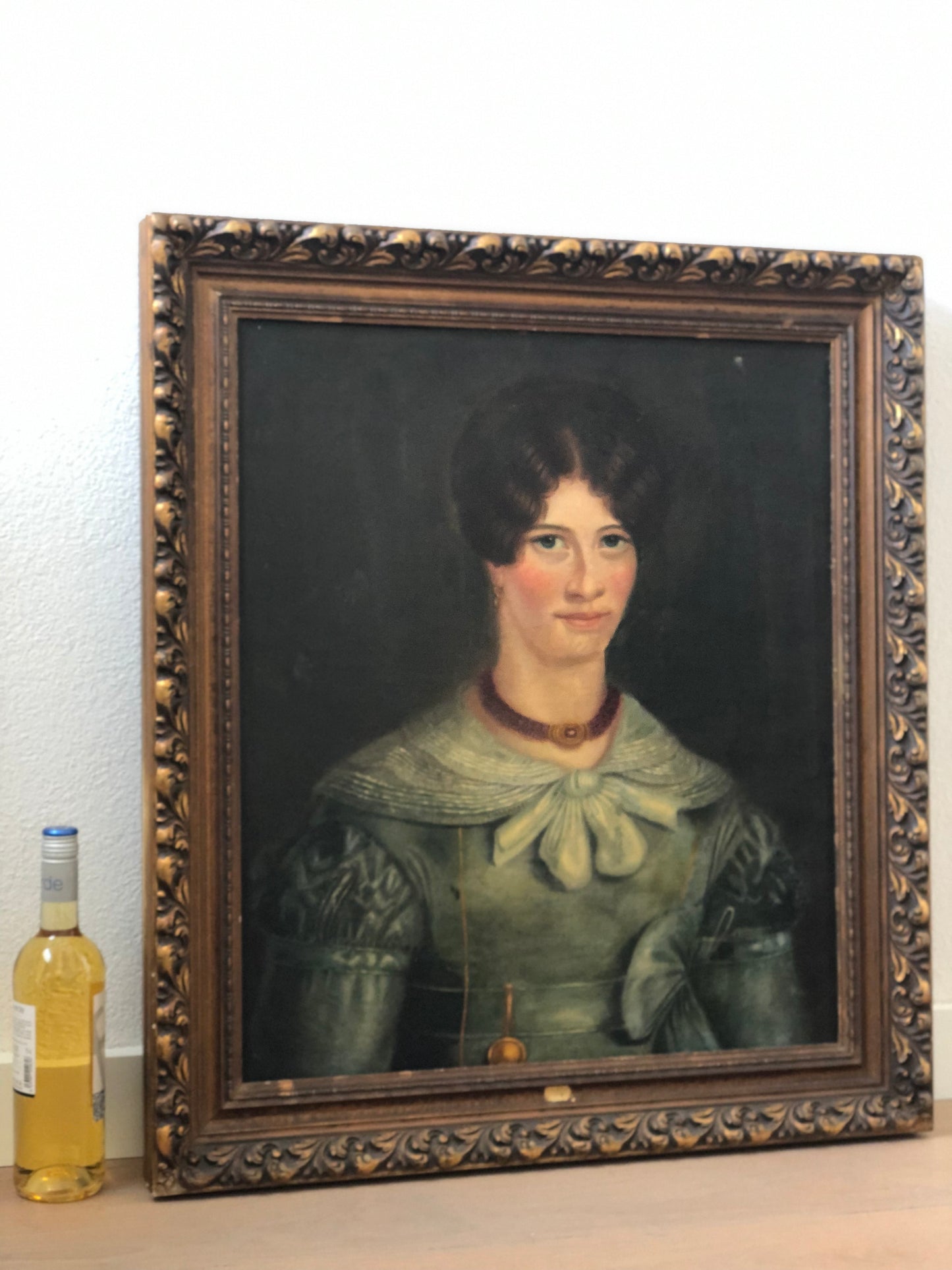 Reserved 19th Century Oil Painting Portrait of a Woman