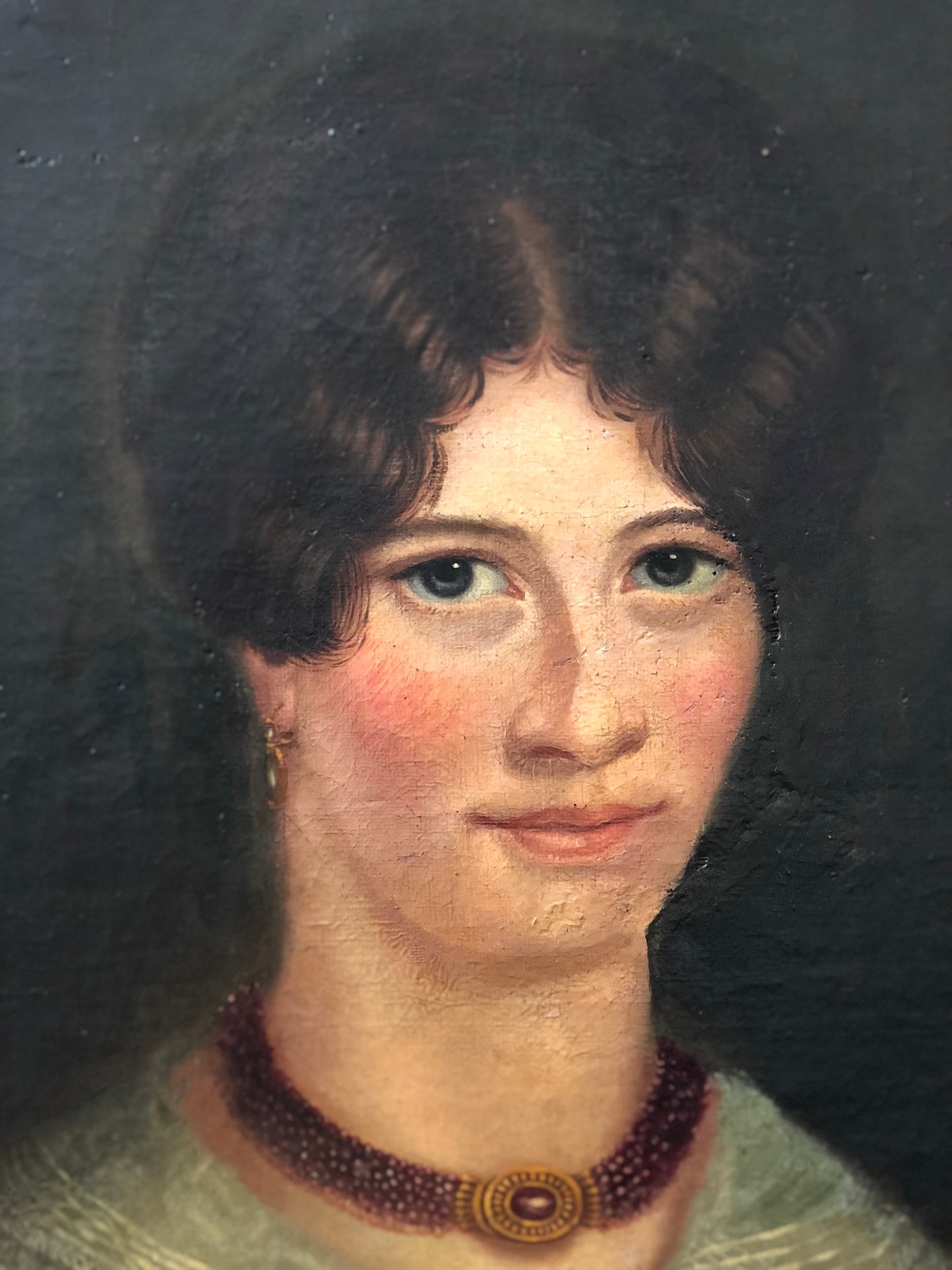 Reserved 19th Century Oil Painting Portrait of a Woman