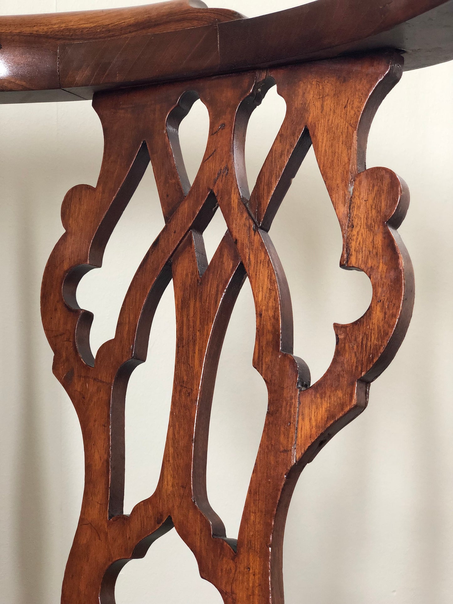 Georgian Mahogany Corner Chair on Casters 19th Century