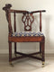 Georgian Mahogany Corner Chair on Wheels 19th Century