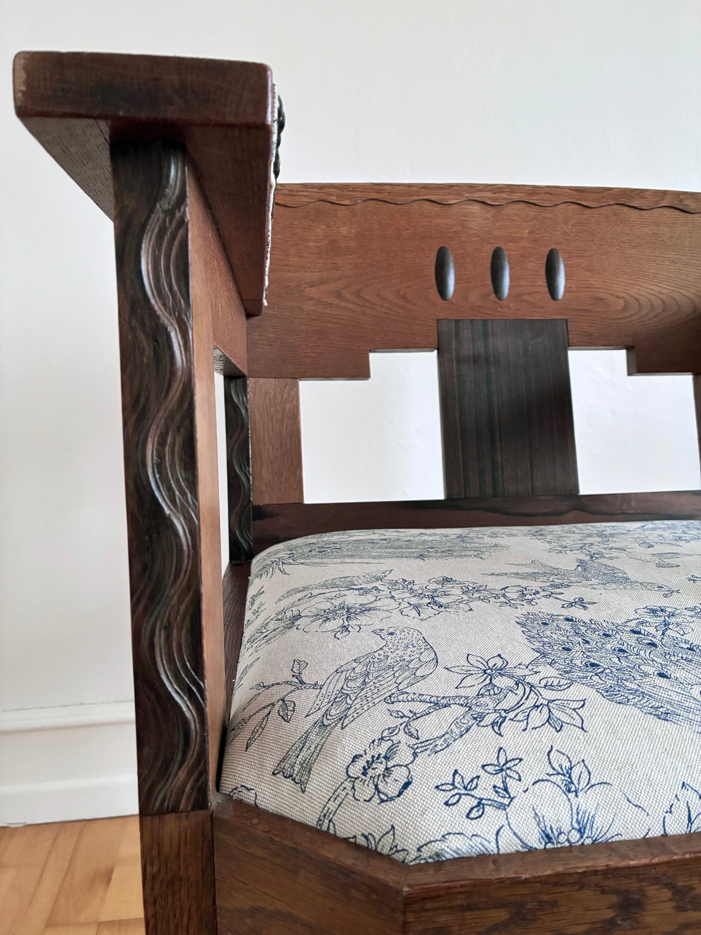 A Pair of Dutch Art Deco Amsterdam School Chairs, 1920s