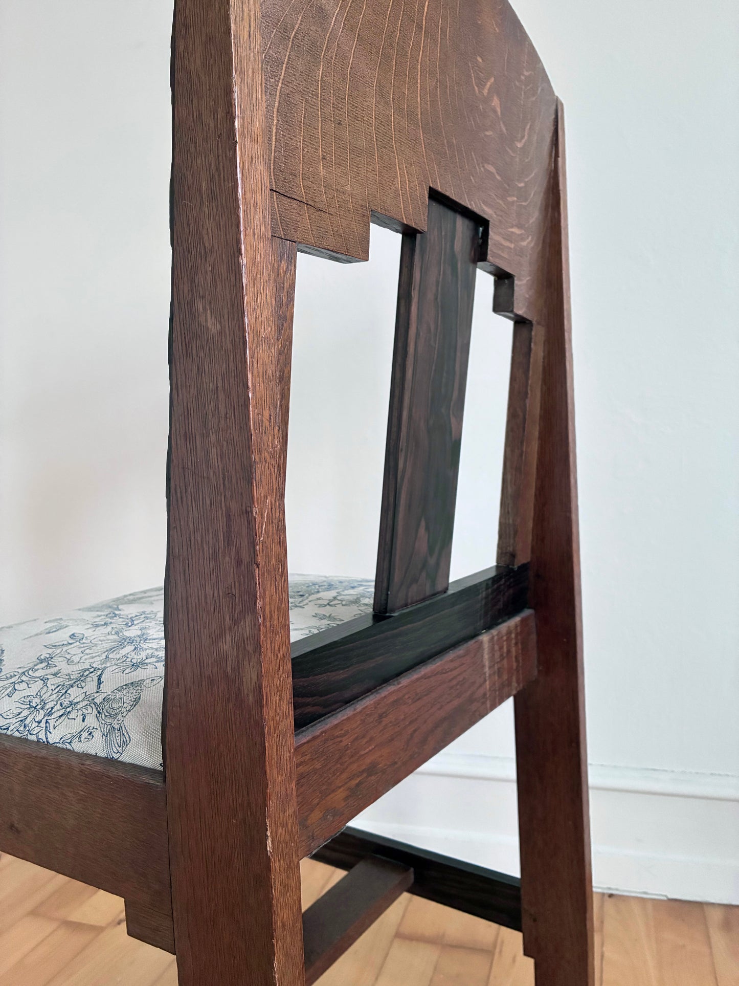 A Pair of Dutch Art Deco Amsterdam School Chairs, 1920s