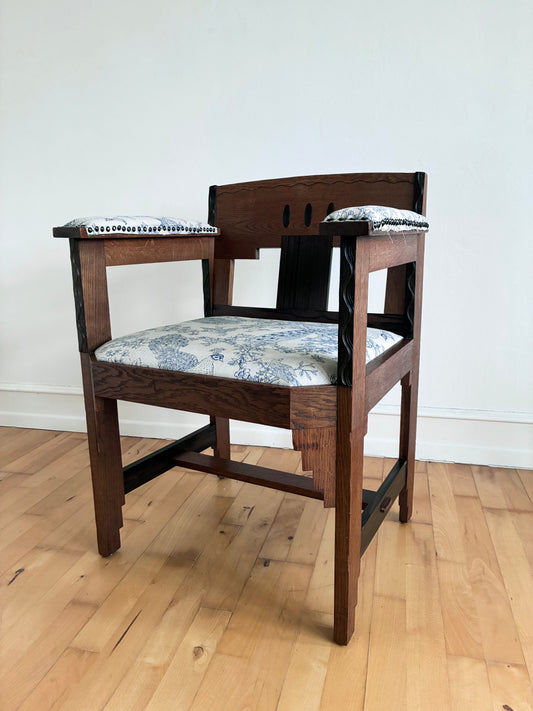 Dutch Art Deco Amsterdam School Armchair, 1920s