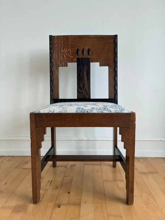 Dutch Art Deco Amsterdam School Dining Chair, 1920s