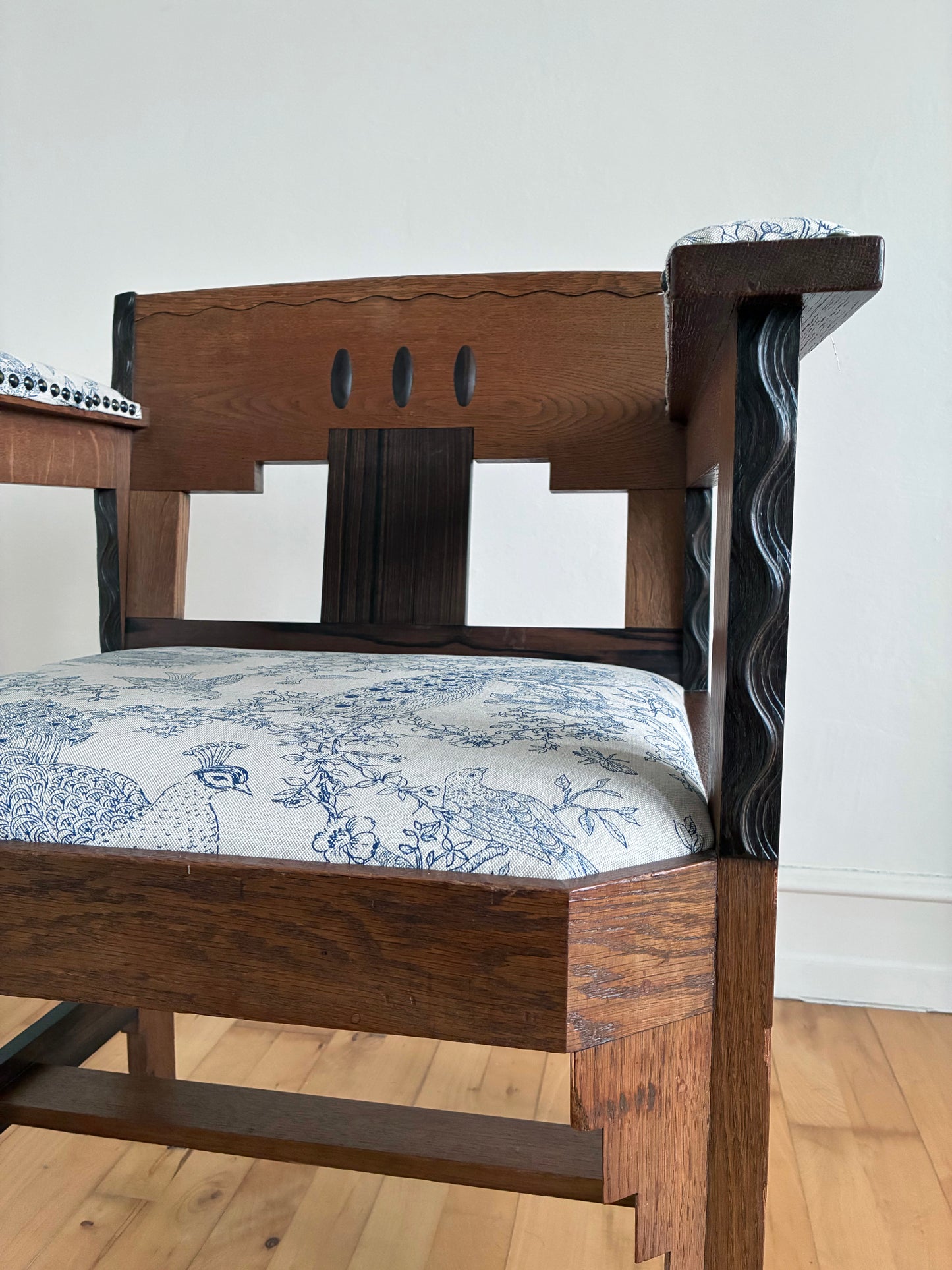 A Pair of Dutch Art Deco Amsterdam School Chairs, 1920s