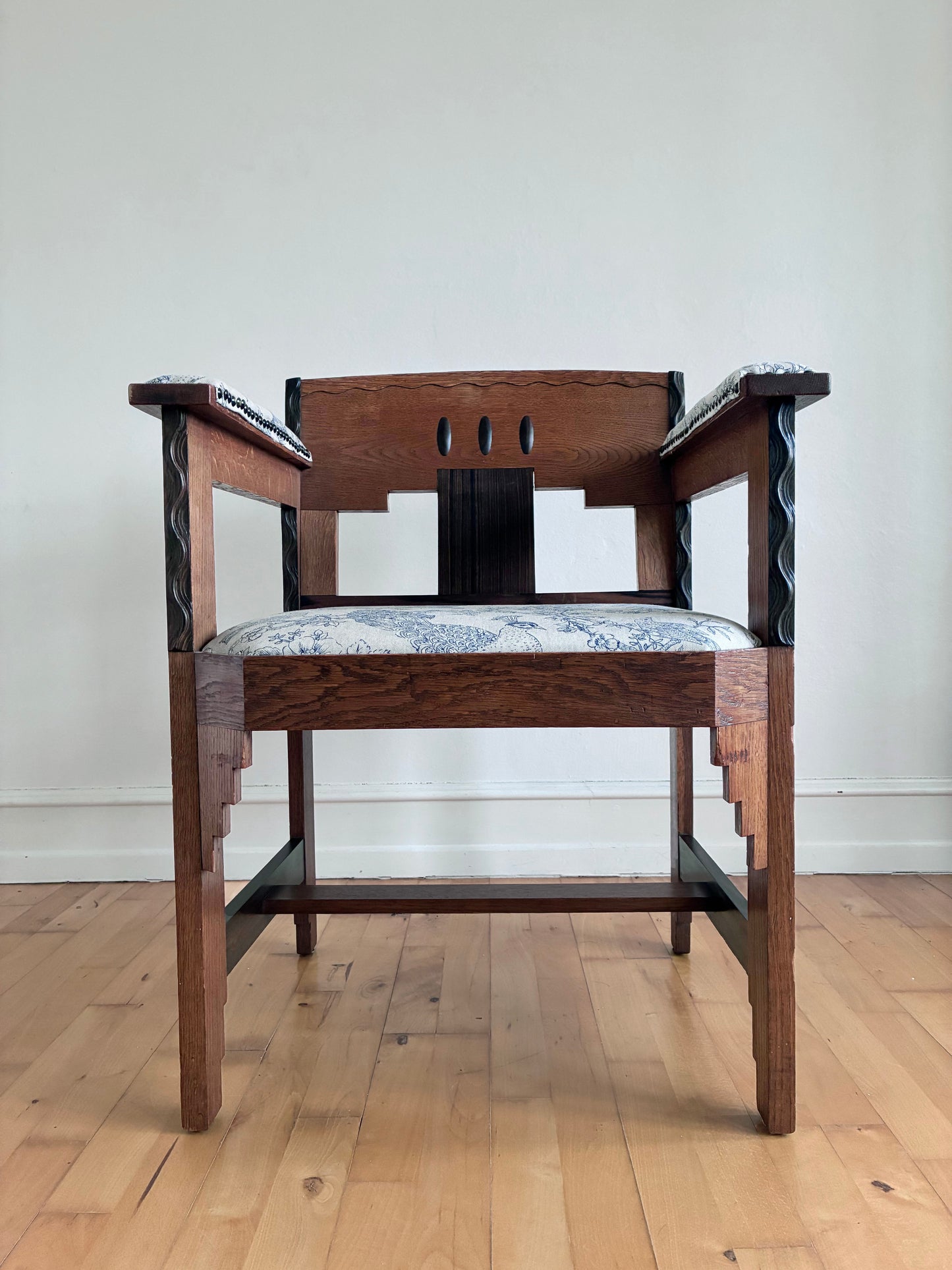 Dutch Art Deco Amsterdam School Armchair, 1920s
