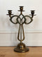 A Pair of Brass Art Noveau Candlesticks with 3 Arms Denmark