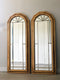 A Pair Vintage Giltwood Full Length Facet Cut Mirror Hollywood Regency Belgium