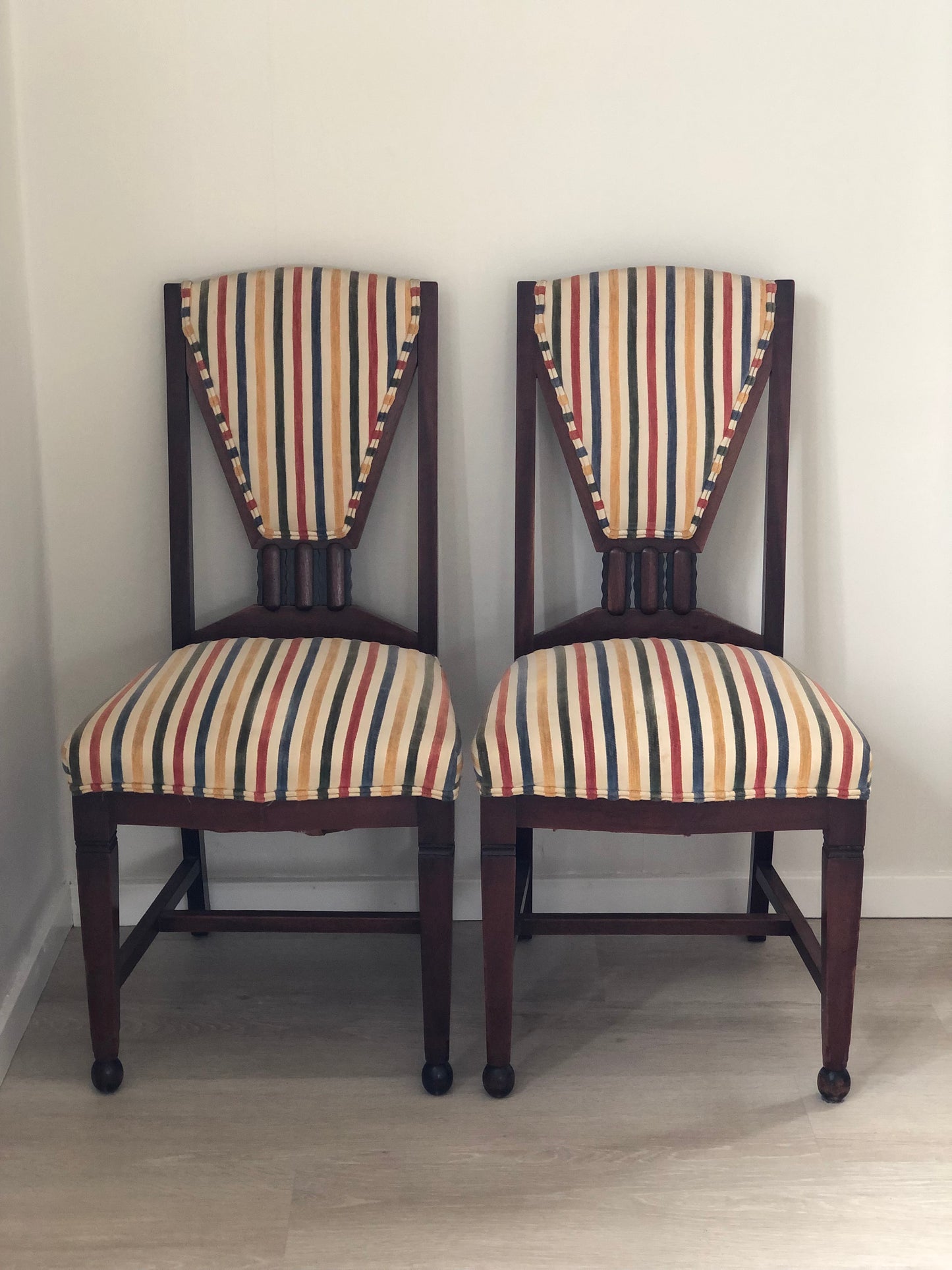 Set of 4 Art Deco Amsterdam School ‘t Woonhuys Dining Chairs The Netherlands 1930s