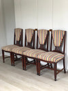 A Pair of 4 Art Deco Amsterdam School ‘t Woonhuys Dining Chairs The Netherlands 1930s