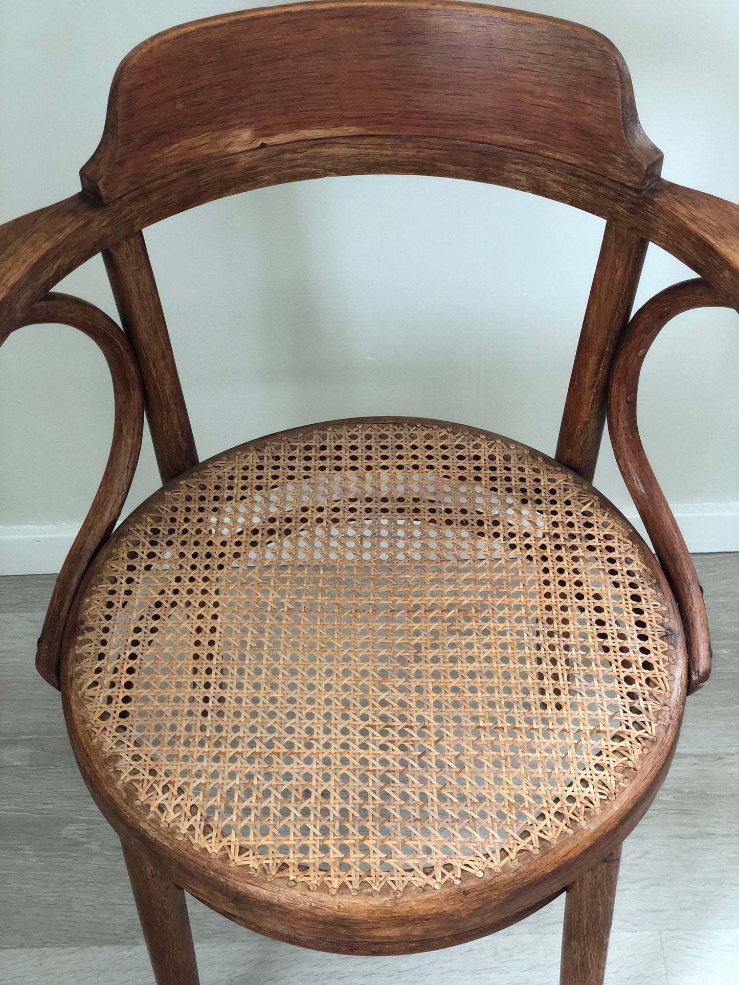 A Pair of Mid Century Thonet Dining Chair Bentwood with Cane 1950s