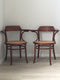 A Pair of Mid Century Thonet Dining Chair Bentwood with Cane 1950s