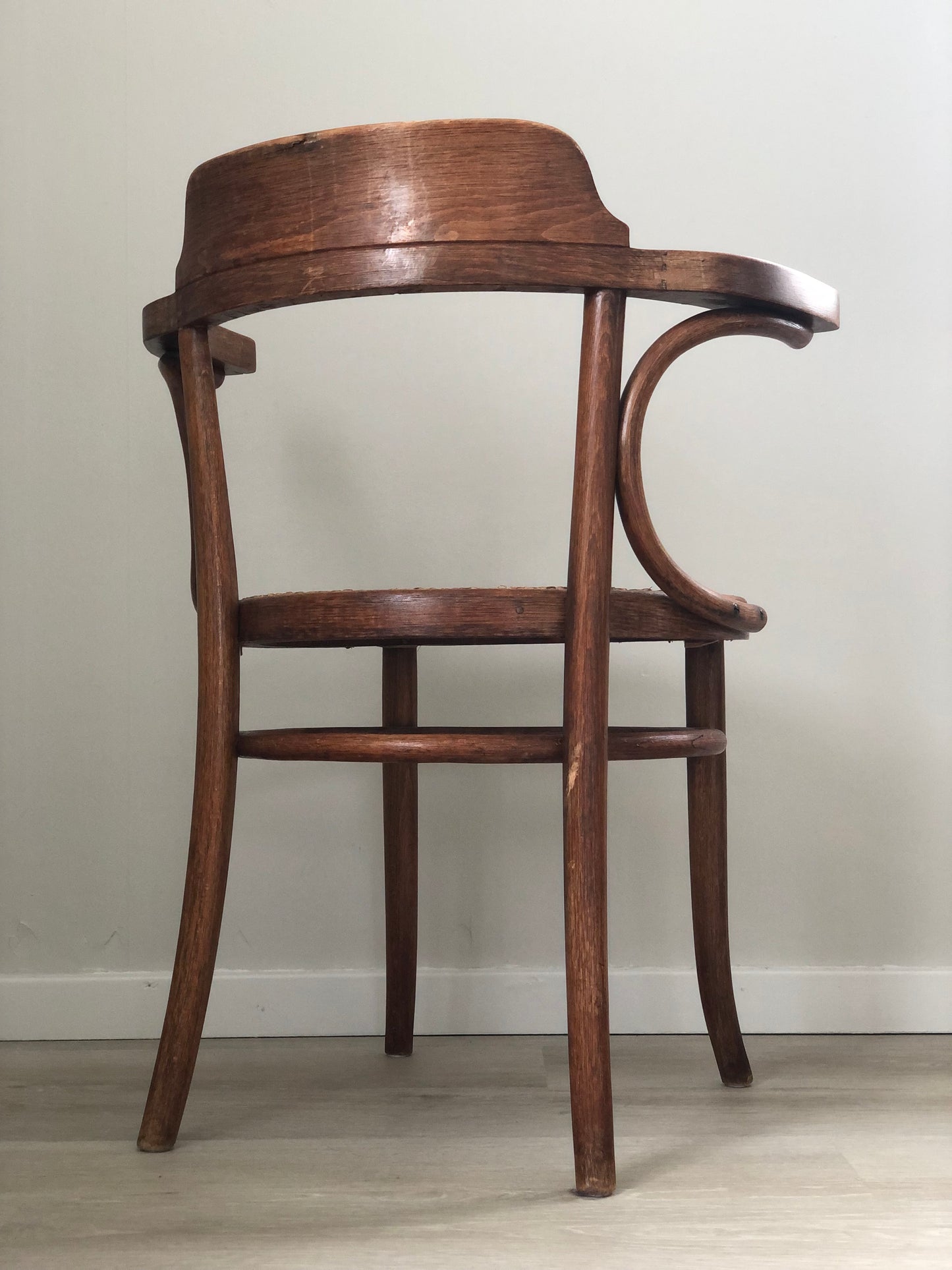 A Pair of Mid Century Thonet Dining Chair Bentwood with Cane 1950s