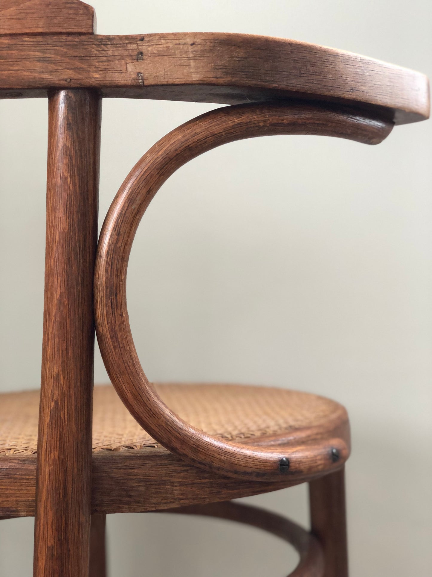 A Pair of Mid Century Thonet Dining Chair Bentwood with Cane 1950s