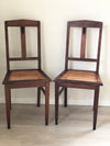 A Pair of Oak Art Deco Amsterdam School Dining Chairs 1920s