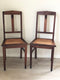 A Pair of Oak Art Deco Amsterdam School Dining Chairs 1920s