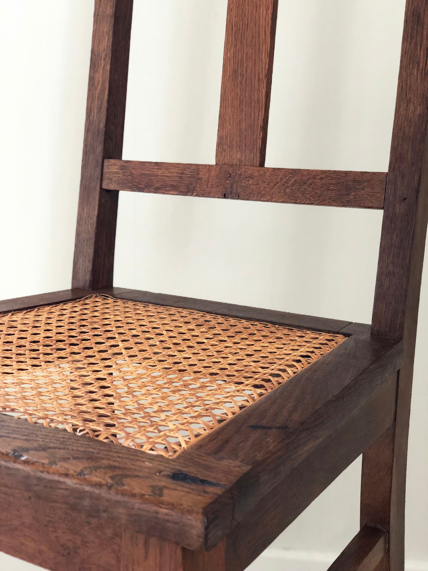 Pair of Oak Art Deco Amsterdam School Dining Chairs 1920s