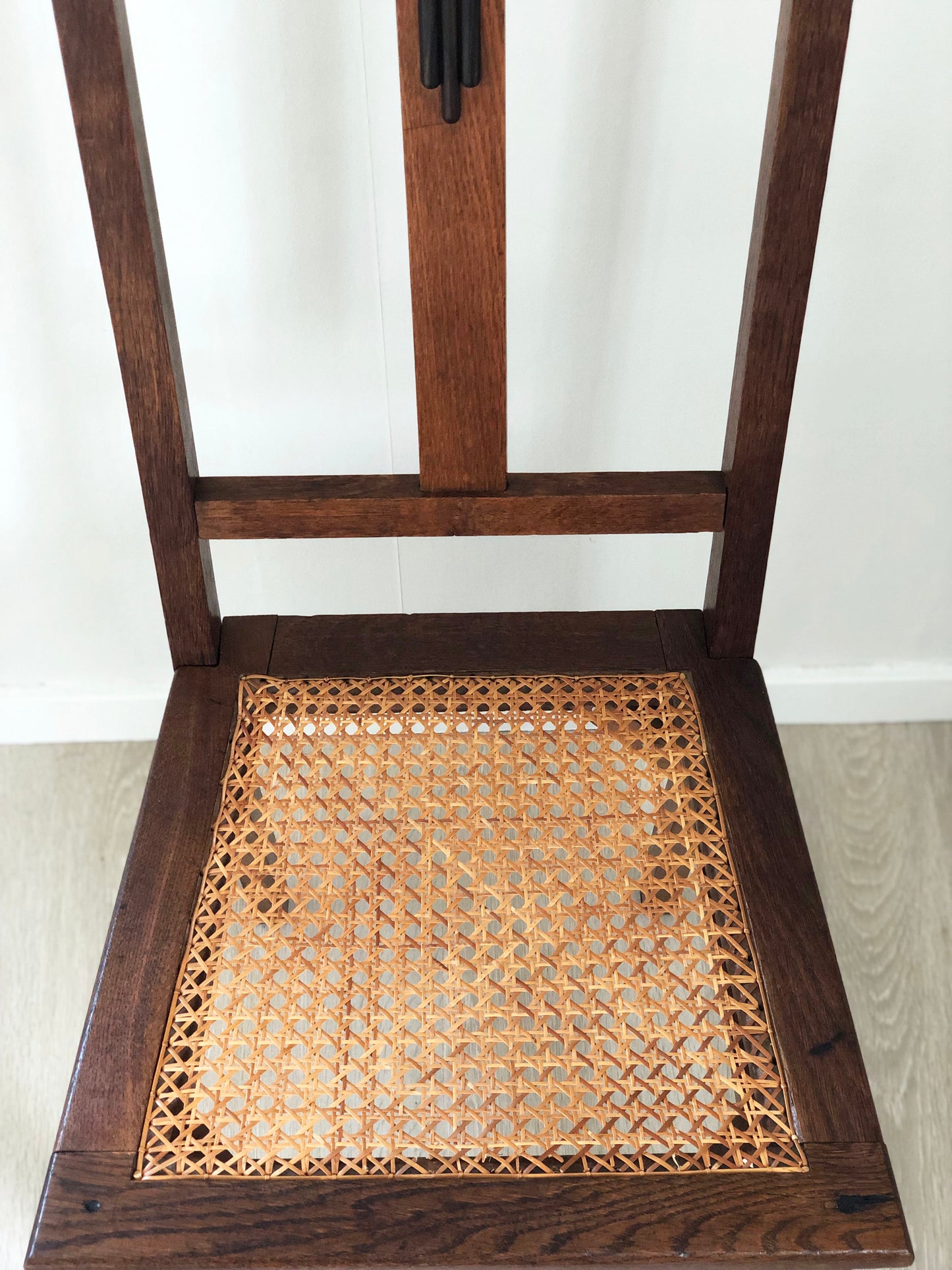 Pair of Oak Art Deco Amsterdam School Dining Chairs 1920s