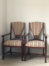 A Pair of 2 Art Deco Amsterdam School ‘t Woonhuys Arm Chairs The Netherlands 1930s