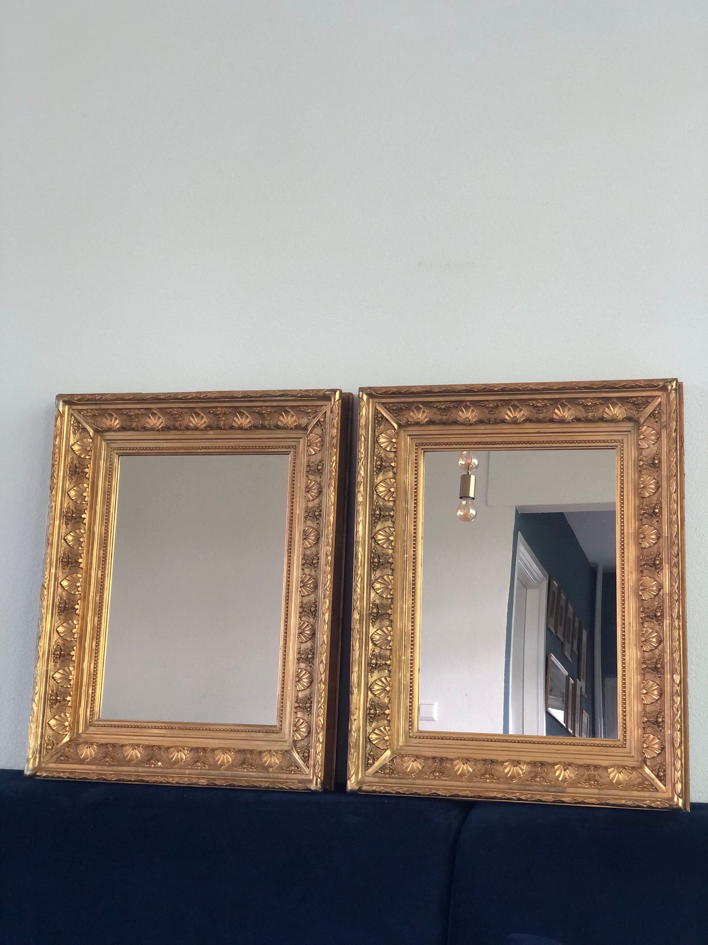 A Pair of Victorian Rich Carved and Detailed Giltwood Mirrors