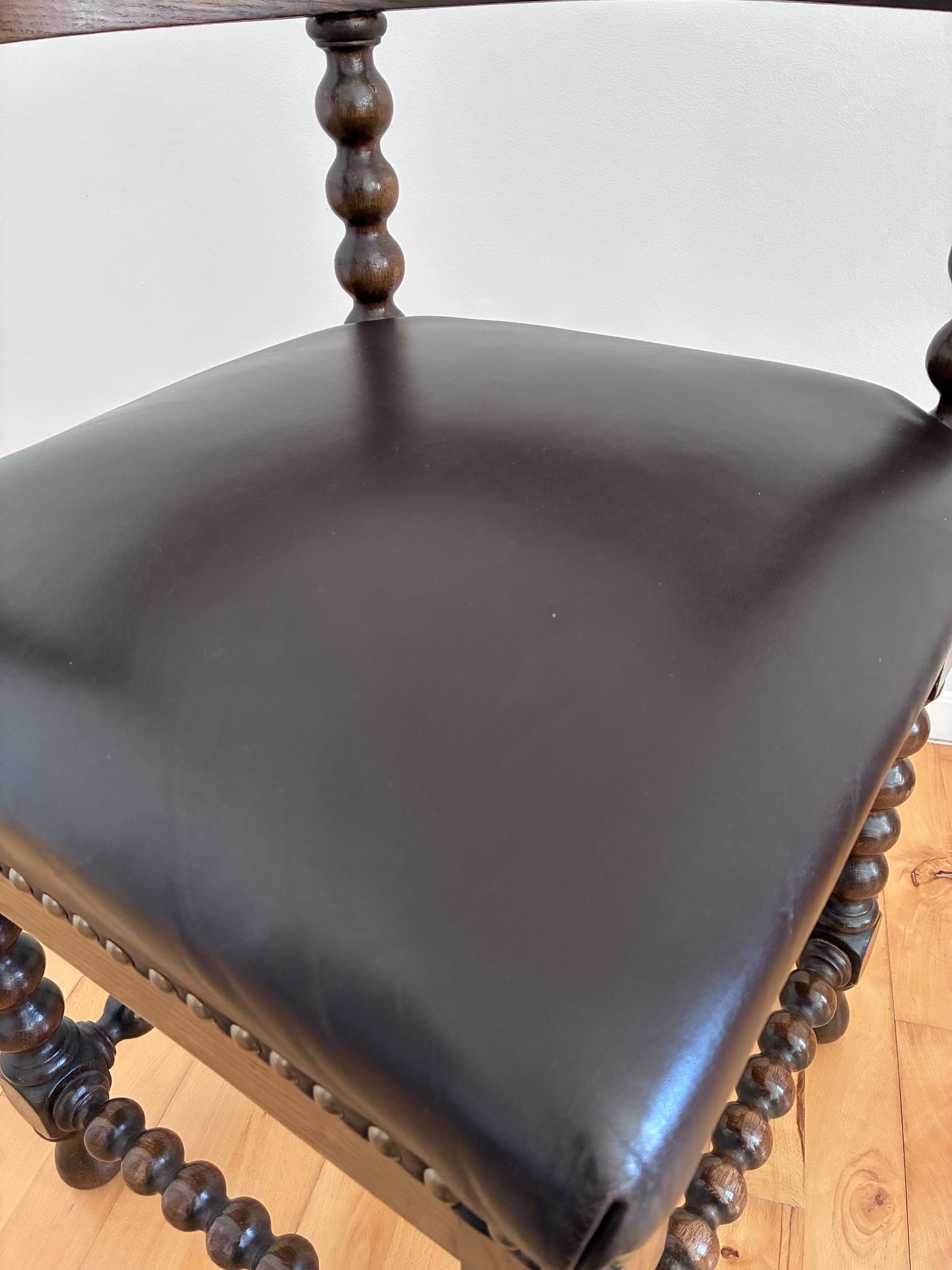 Antique Edwardian Bobbin Corner Chair, English 1900